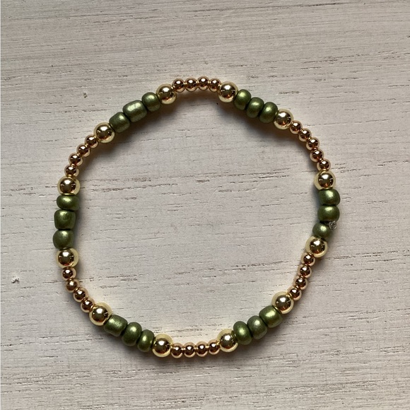 14K Gold Plated Goldstone Custom Bracelet Stack - Set of 5 - Picture 8 of 8